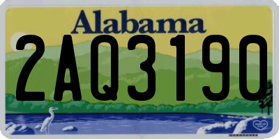 AL license plate 2AQ3190