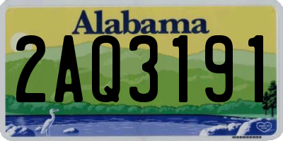 AL license plate 2AQ3191