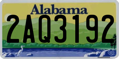 AL license plate 2AQ3192