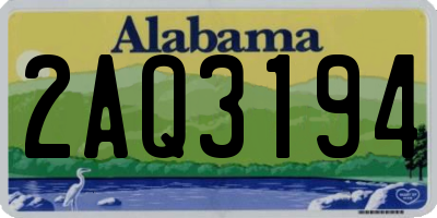 AL license plate 2AQ3194