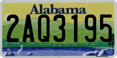 AL license plate 2AQ3195