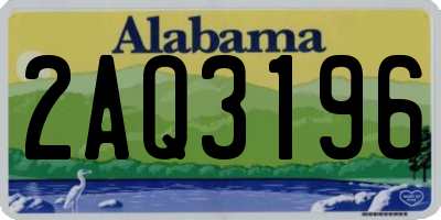 AL license plate 2AQ3196