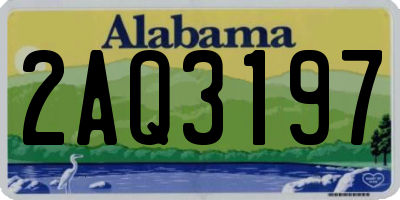 AL license plate 2AQ3197