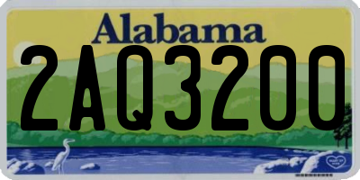 AL license plate 2AQ3200