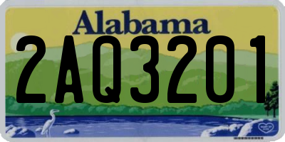 AL license plate 2AQ3201