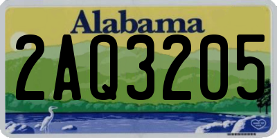 AL license plate 2AQ3205