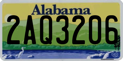 AL license plate 2AQ3206