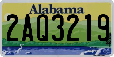 AL license plate 2AQ3219
