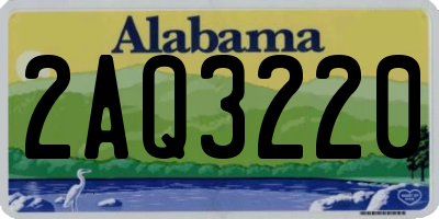 AL license plate 2AQ3220