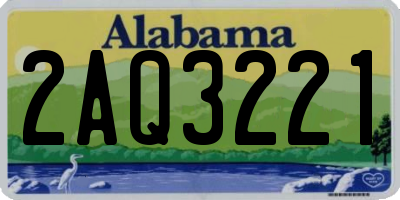 AL license plate 2AQ3221