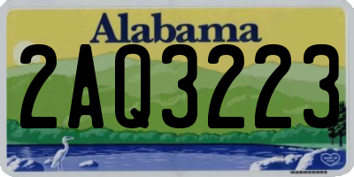 AL license plate 2AQ3223