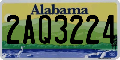 AL license plate 2AQ3224
