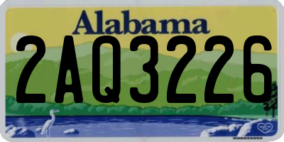 AL license plate 2AQ3226