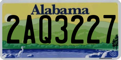 AL license plate 2AQ3227