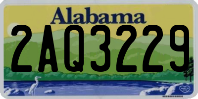 AL license plate 2AQ3229