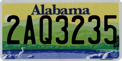 AL license plate 2AQ3235