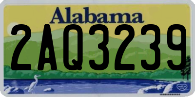 AL license plate 2AQ3239