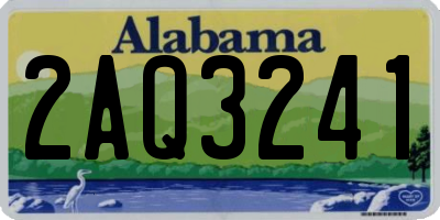 AL license plate 2AQ3241