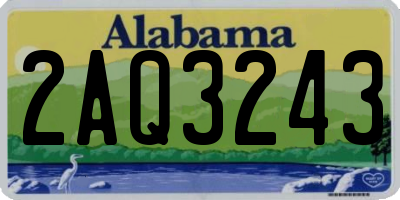 AL license plate 2AQ3243