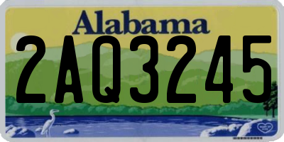 AL license plate 2AQ3245