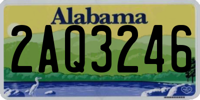 AL license plate 2AQ3246