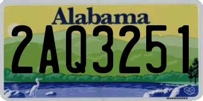 AL license plate 2AQ3251