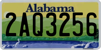 AL license plate 2AQ3256