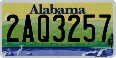 AL license plate 2AQ3257