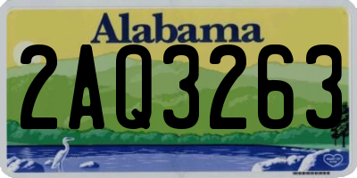 AL license plate 2AQ3263