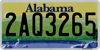 AL license plate 2AQ3265