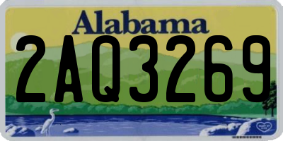 AL license plate 2AQ3269