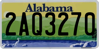 AL license plate 2AQ3270