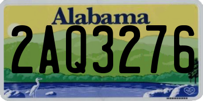 AL license plate 2AQ3276