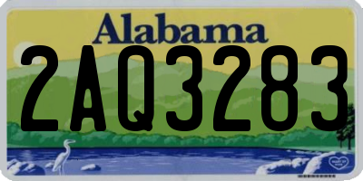 AL license plate 2AQ3283
