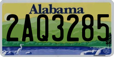 AL license plate 2AQ3285