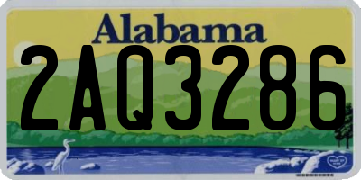 AL license plate 2AQ3286