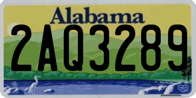 AL license plate 2AQ3289