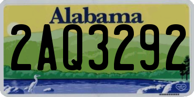 AL license plate 2AQ3292