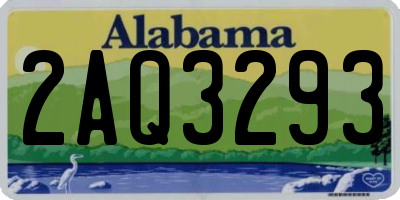 AL license plate 2AQ3293