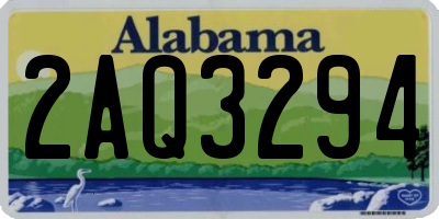 AL license plate 2AQ3294