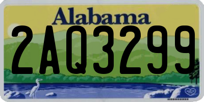 AL license plate 2AQ3299