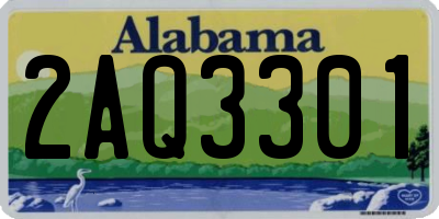 AL license plate 2AQ3301