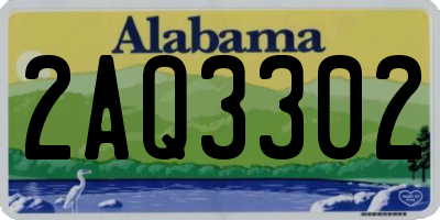AL license plate 2AQ3302