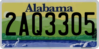 AL license plate 2AQ3305