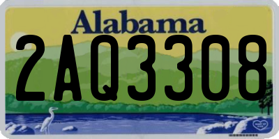 AL license plate 2AQ3308