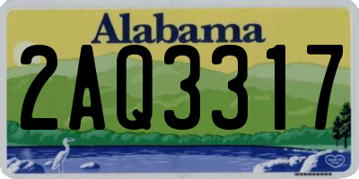 AL license plate 2AQ3317