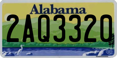 AL license plate 2AQ3320