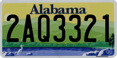 AL license plate 2AQ3321