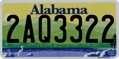 AL license plate 2AQ3322