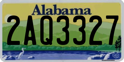AL license plate 2AQ3327